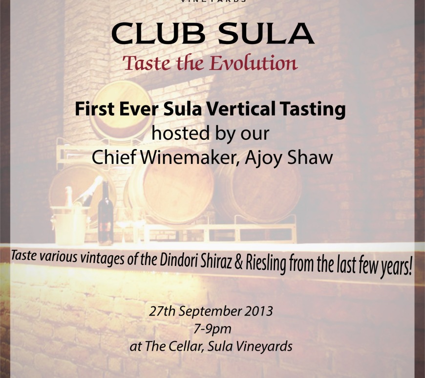 First Ever Sula Vertical Tasting