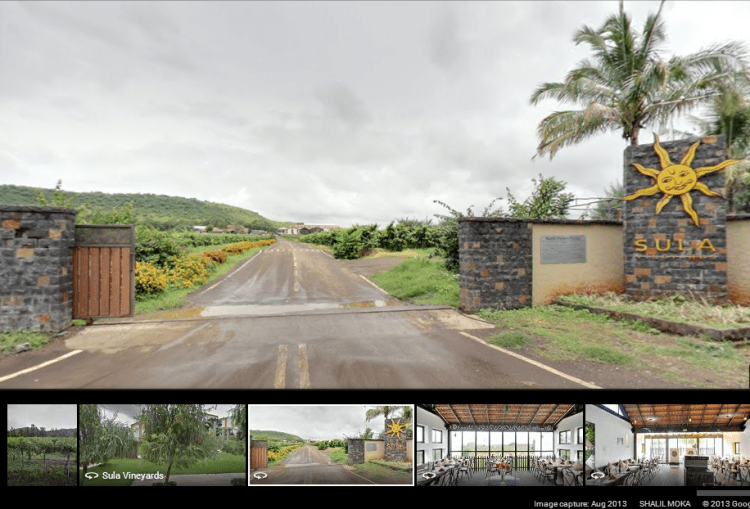 Sula vineyards on google street view