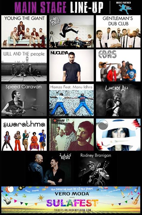 Line up SulaFest' 15  Mainstage 2015