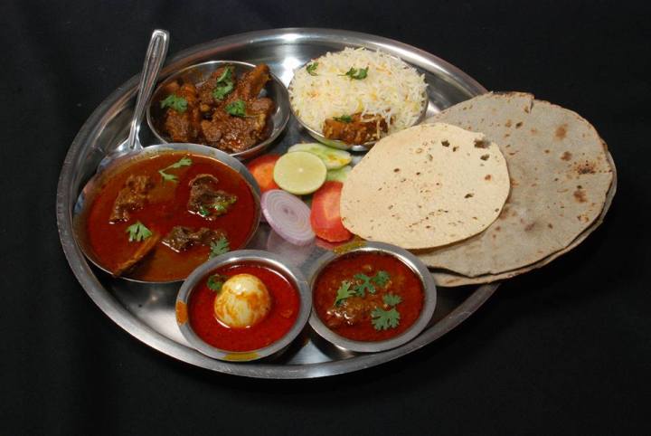 Maharashtra Darbar Mutton Thali