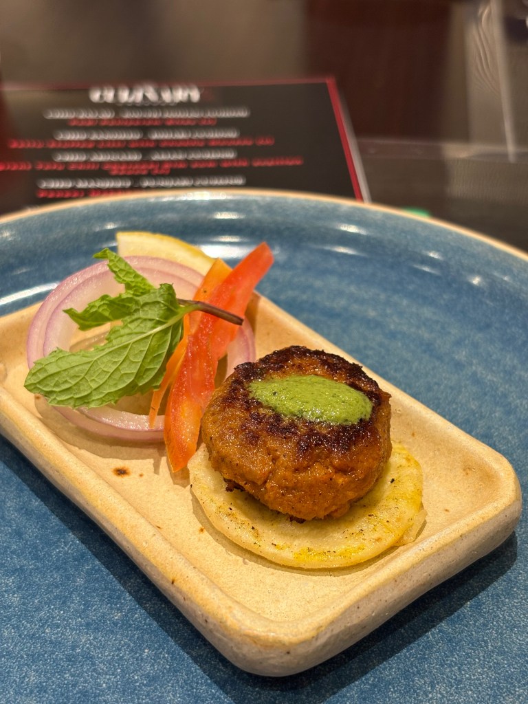 Chef Mujahid (Lucknow): Galauti Kebab on Saffron Bread Canapé (nv)