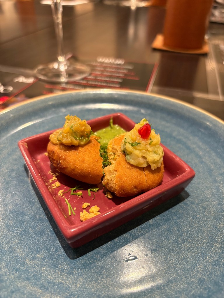 Chef Sandeep (Bihar): Sattu-Stuffed Litti with Chokha Mousse (v)